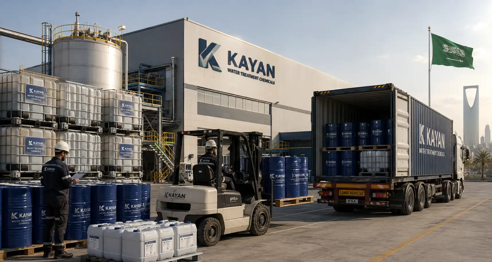 Chemical products prepared for regional distribution from Saudi Arabia