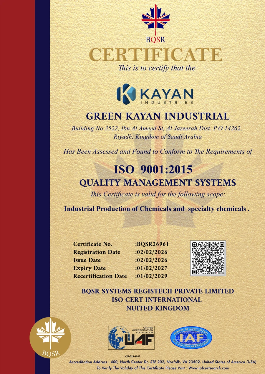 ISO 9001:2015 certificate preview